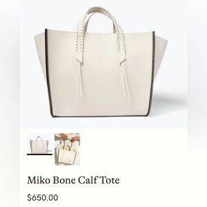 Freda Salvador Milo Bone Leather Tote Bag